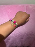 Pink charm bracelet