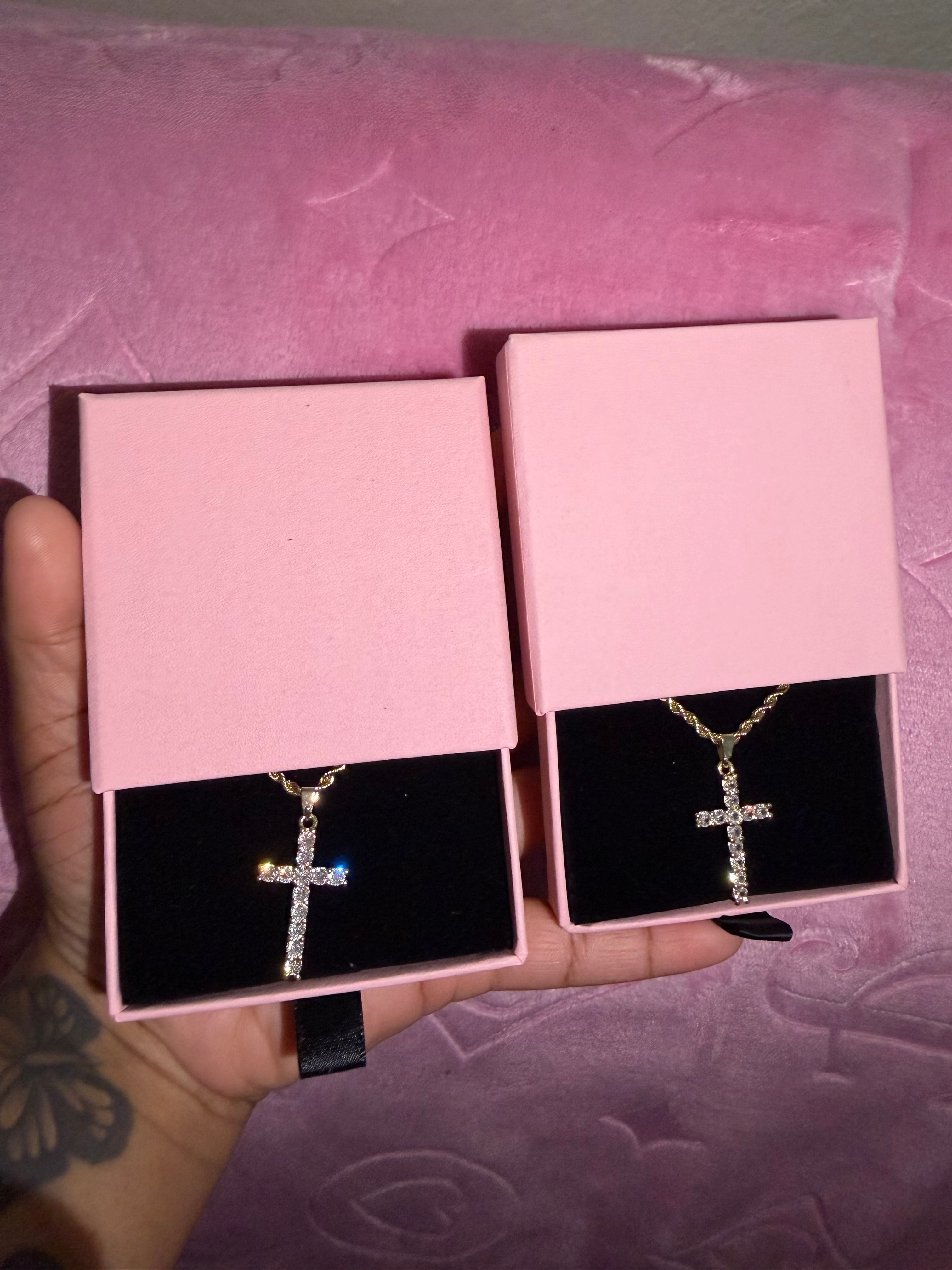 Diamond cross necklace